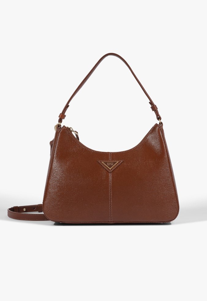 Bolsa Tiracolo Shoulder Yani Média Couro Marrom