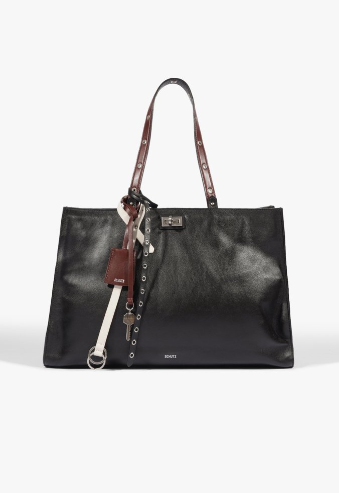Bolsa Myst Grande Couro Preta
