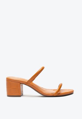 Sandália Ray Couro Laranja