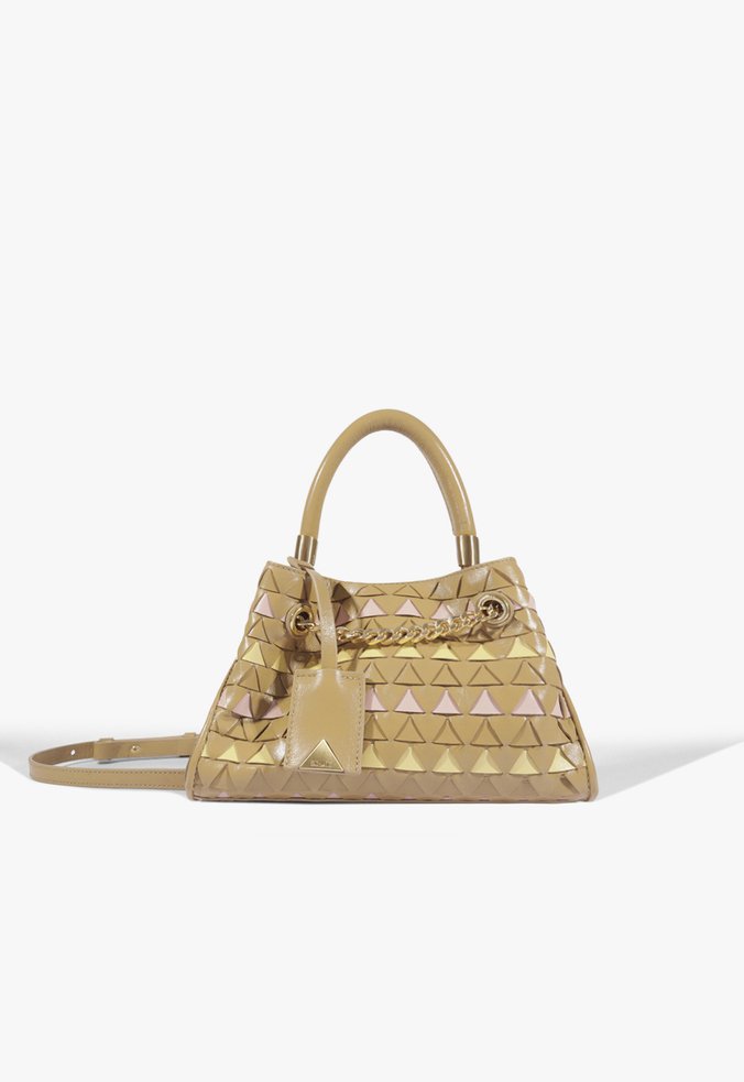 Bolsa Satchel Rebecca Multicolor Média Couro