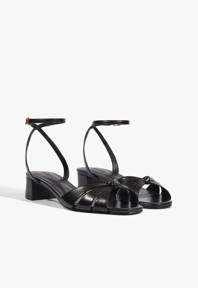 Y　1221334251 39800 Sandália Carmen Mid Couro Preta | Schutz