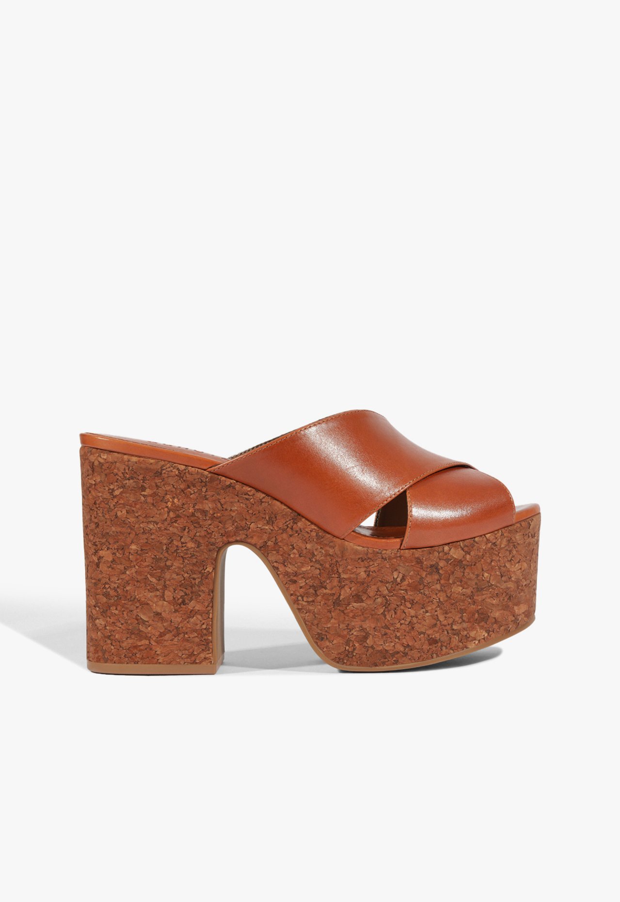 Sandália Plataforma Couro Marrom | Schutz