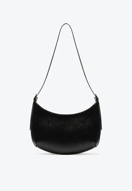 Bolsa Shoulder Alicia Couro Snake Preta