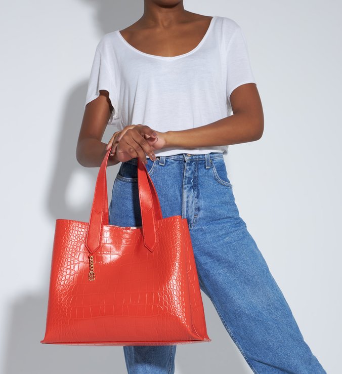 Shopping Bag Alexia Texture Orange