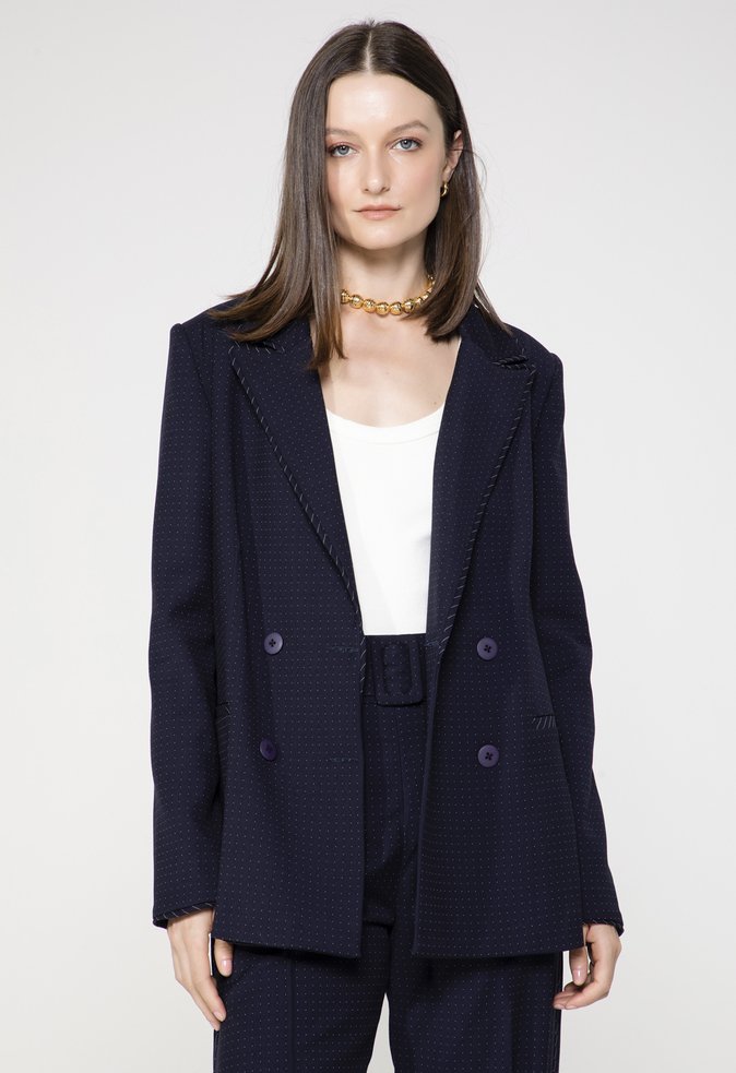 Blazer Alfaiataria Louise Azul Escuro