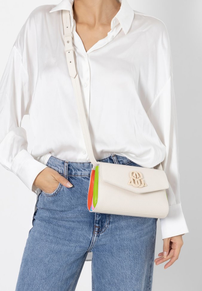 Bolsa Tiracolo Melissa Couro Branca