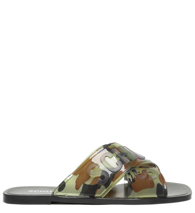 Sandália Rasteira Jellys Camuflada
