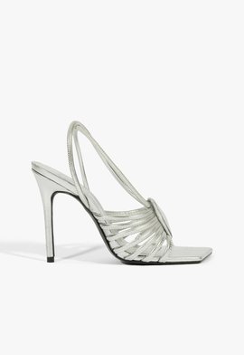 Sandália Tiras Prata