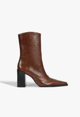 Bota Raffaela Couro Marrom Escuro