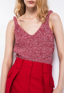 TOP TRICÔ ADELAIDE CROPPED ROSA