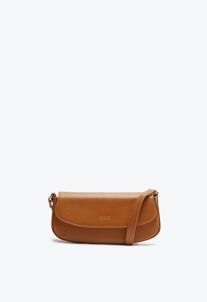 Bolsa Tiracolo Mini Baguette Esther Couro Marrom | Schutz