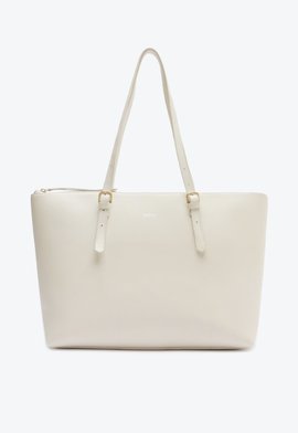 Bolsa Shopping Grande Sara Couro Branca
