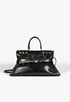 Bolsa Tote Grande Moss Couro Preta