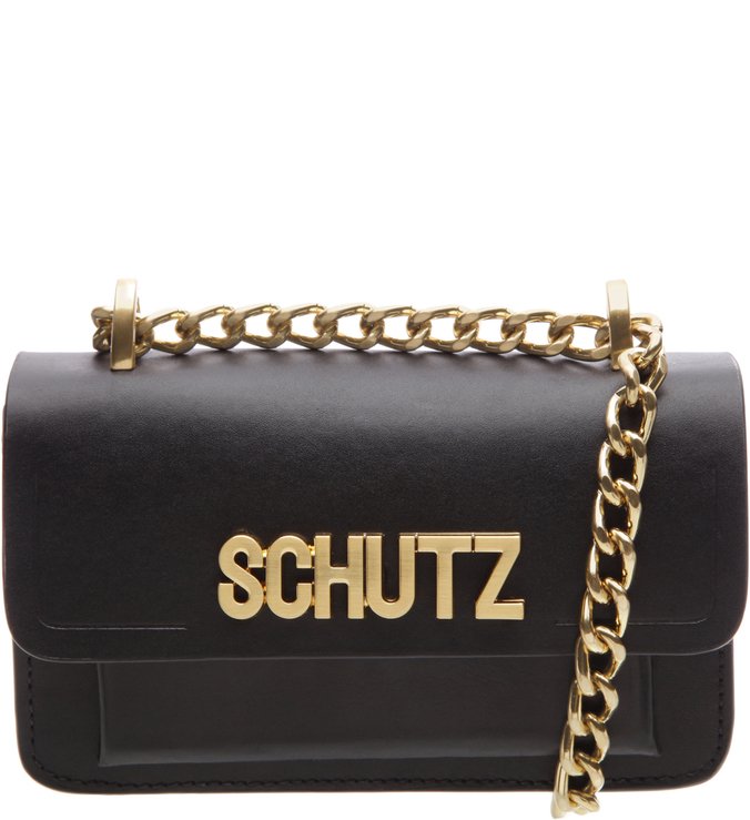 Bolsa Tiracolo Schutz Logo Preta