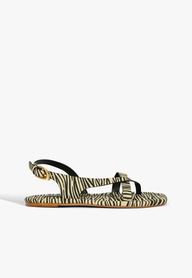 Sandália Rasteira Tiras Zebra