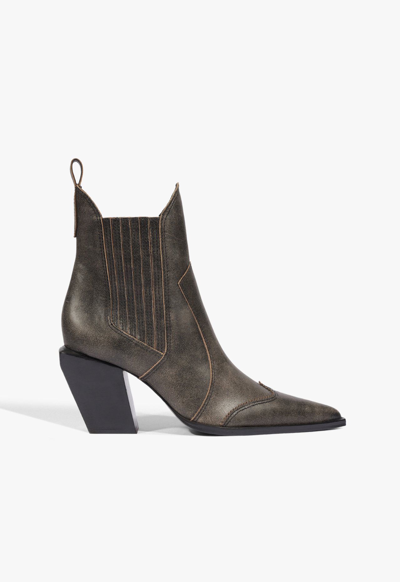 Vista 2 Bota Dolly Estonada Couro Preta | Schutz Schutz BR Preto Schutz BR Preto