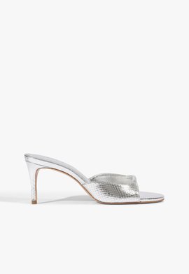 Tamanco Mule Arlette Couro Prata
