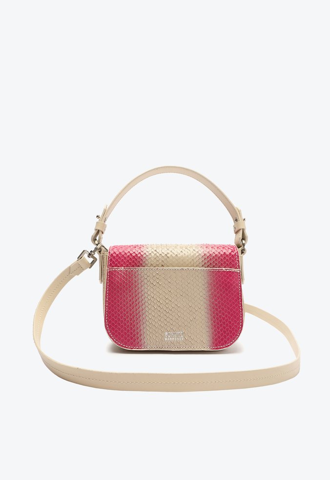 Bolsa Tiracolo Pequena Twist Couro Snake Bicolor Pink Bolsa Tiracolo Pequena Twist Couro Snake Bicolor Pink
