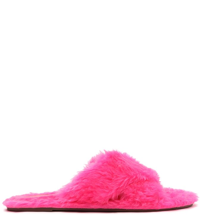 Sandália Rasteira Slide Live In Alpaca Rosa