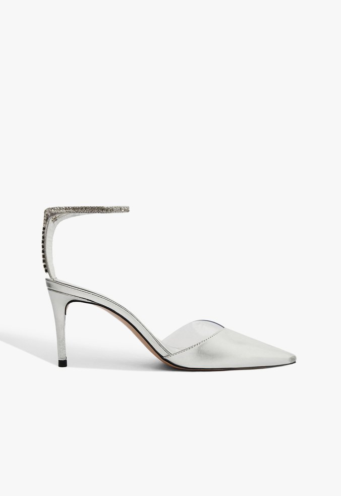 Scarpin Brilho Prata