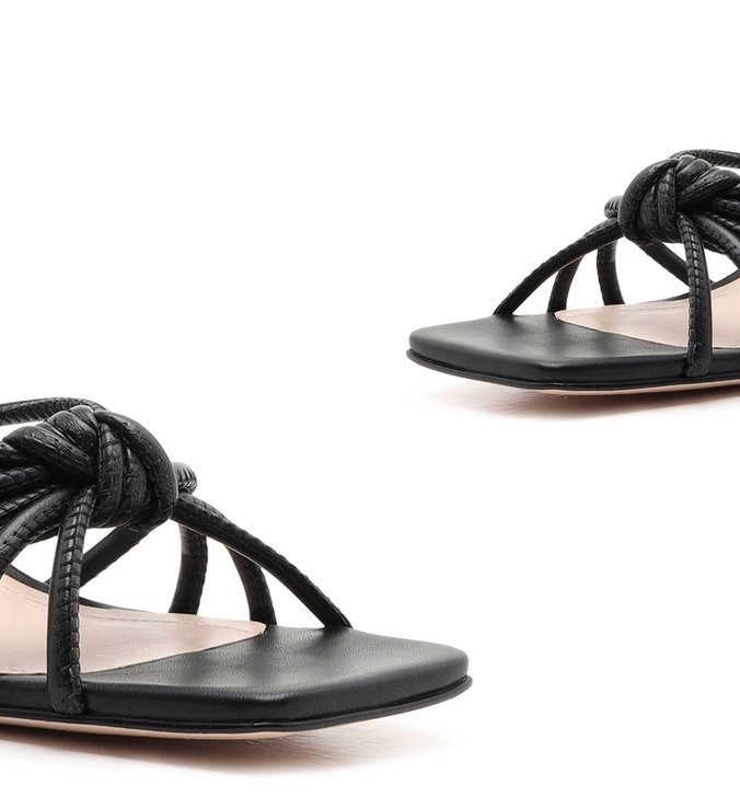 Mule Block Heel Strings Black Mule Block Heel Strings Black
