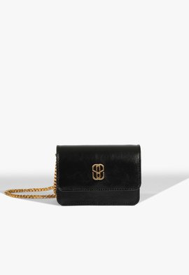 Bolsa Tiracolo Mini Dee Couro Preta