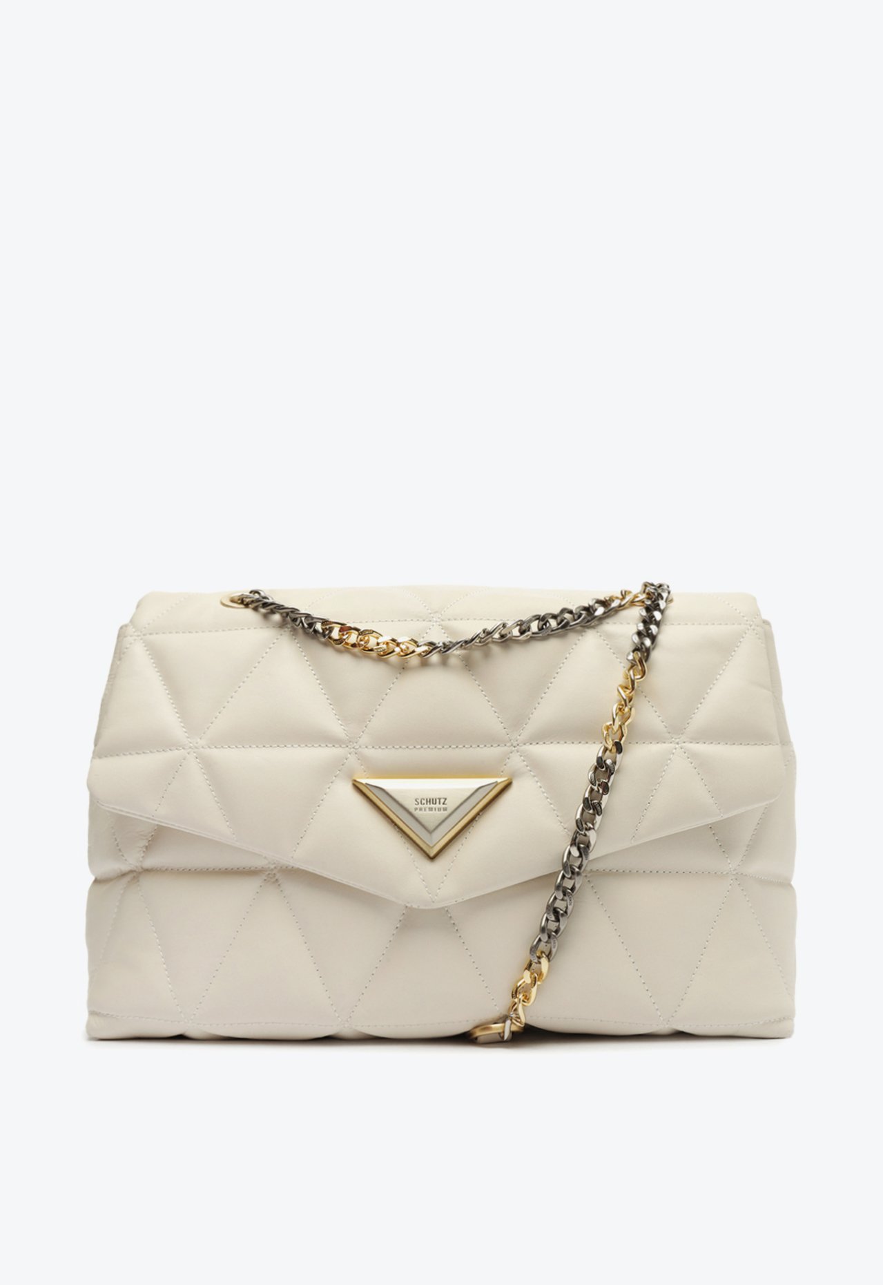Bolsa Tiracolo Grande 944 Soft Maxxi Couro Branca | Schutz