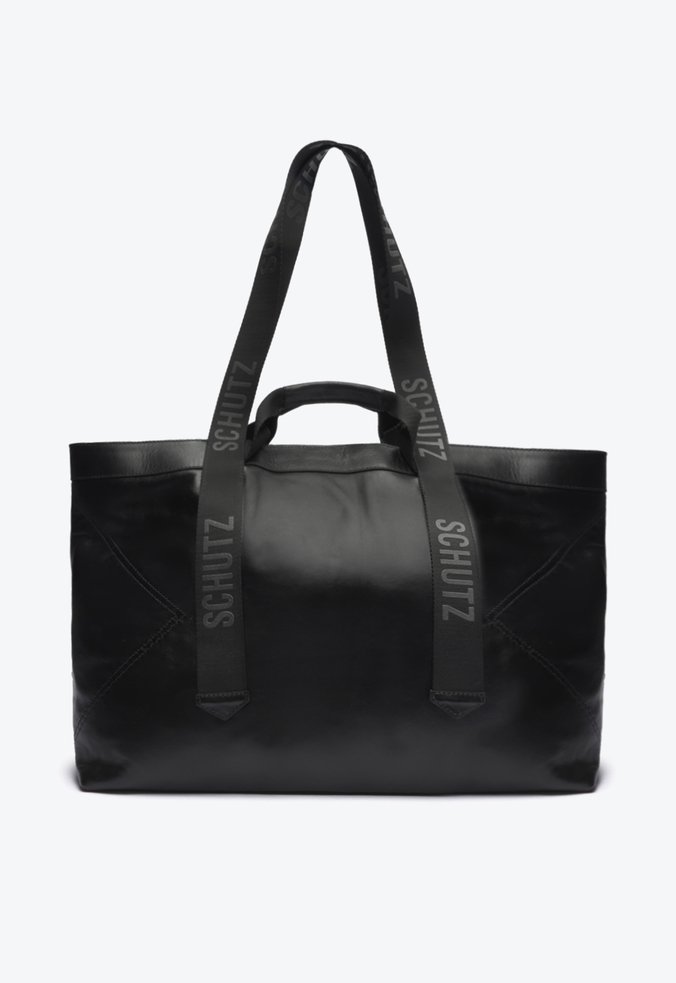 Bolsa Shopping Grande Luli Couro Preta