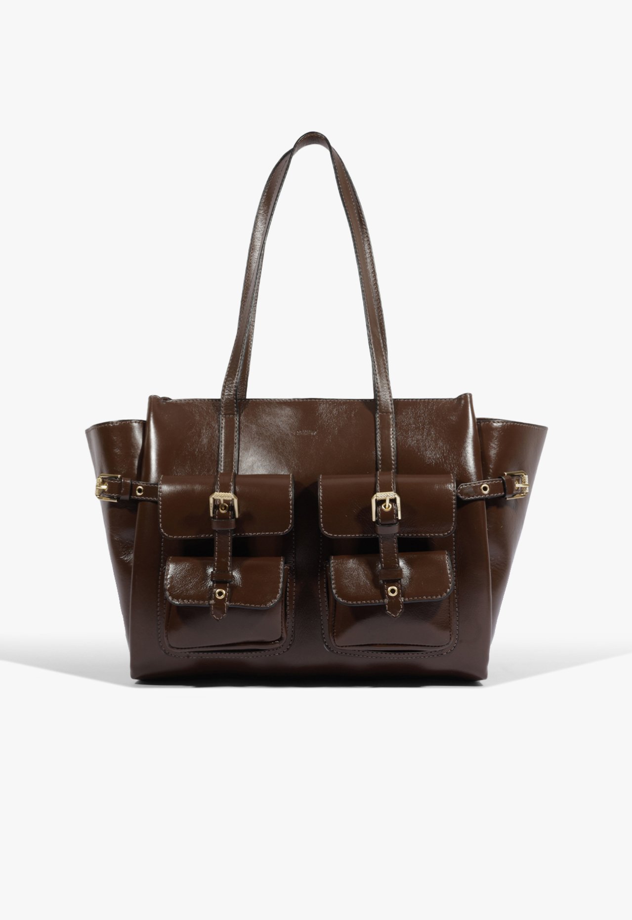 Vista 2 Bolsa Shopping Bea Couro Marrom | Schutz Schutz BR Schutz BR