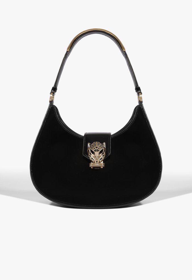 Bolsa Tiracolo Leoness Grande Couro Preta