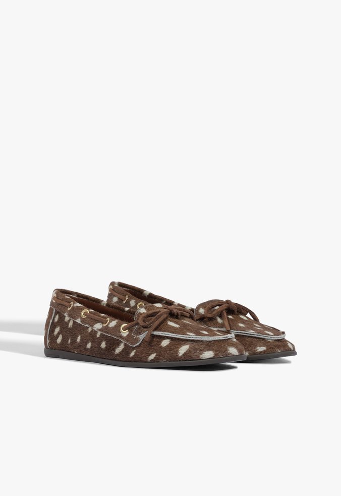 Mocassim Alina Camurça Animal Print