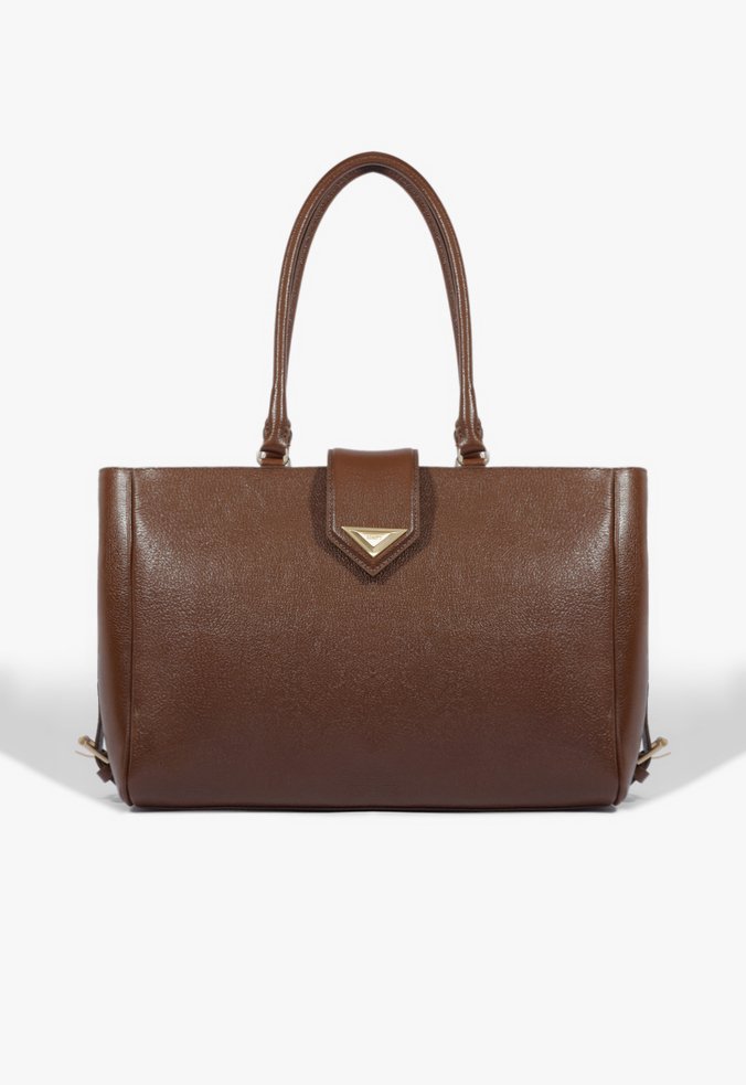 Bolsa Shopping Alyssa Couro Marrom