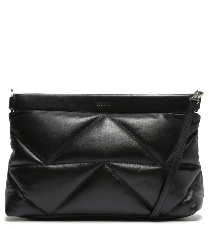 Bolsa Tiracolo Pequena Couro Preta