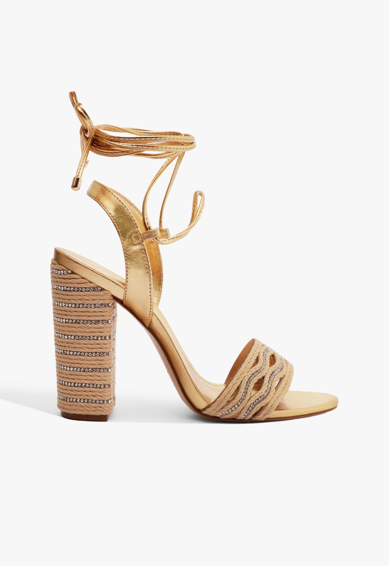 Sandália salto amarração | Schutz