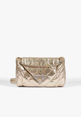 Bolsa Shoulder Média S95 Couro Dourada