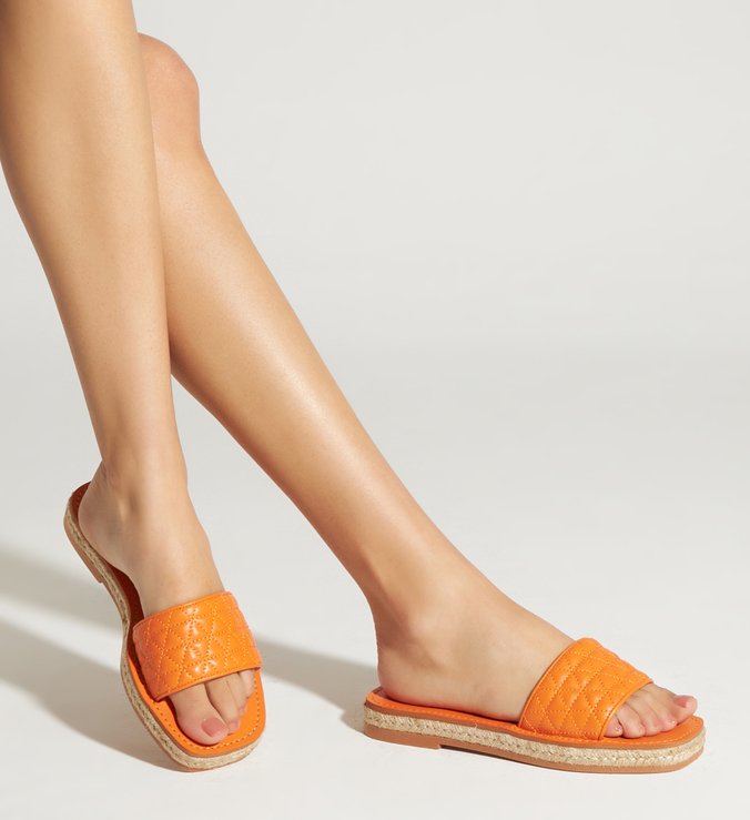 Flat Matelassê Corda Tangerine Flat Matelassê Corda Tangerine