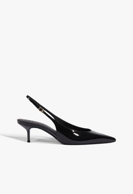 Scarpin Slingback Verniz Preto
