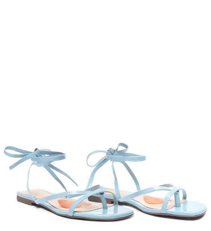 Schutz x Ginger Sandália Flat Lace-Up Blue Schutz x Ginger Sandália Flat Lace-Up Blue