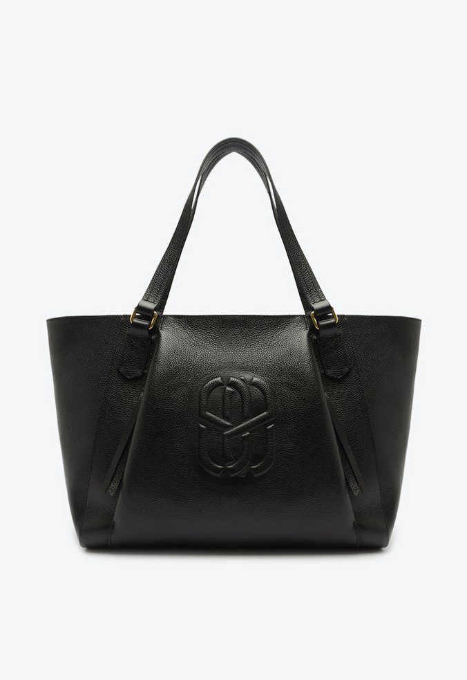 Bolsa Shopping Grande Couro Preta