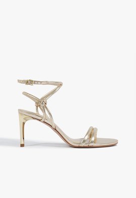 Sandália Dafne Couro Dourada