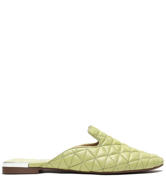 Flat Mule Matelassê Candy Green Flat Mule Matelassê Candy Green