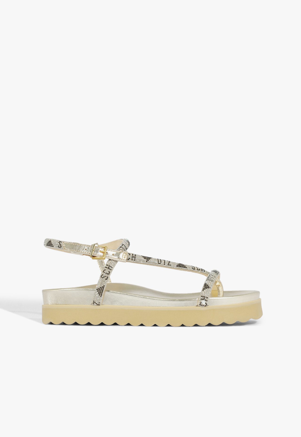 Sandália Papete Brilho Dourada | Schutz