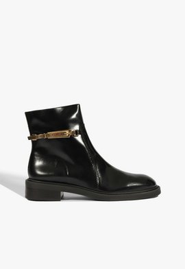 Bota Cano Baixo Couro Preto