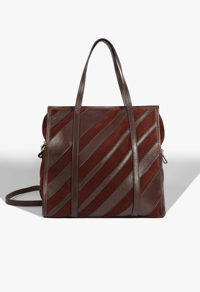 Vista 3 Bolsa Tote Rachel Grande Camurça Schutz Schutz BR Marrom Schutz BR Marrom