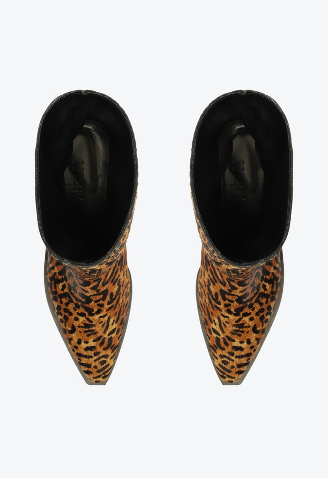 Bota Western Couro Animal Print