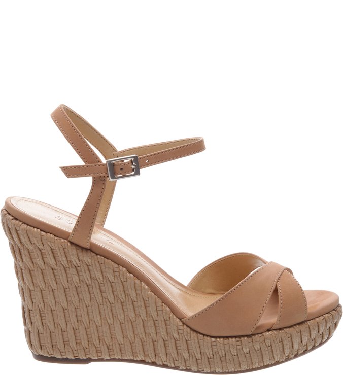 Sandália Anabela Texture Neutral Sandália Anabela Texture Neutral