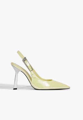 Slingback Ciara Couro Amarelo