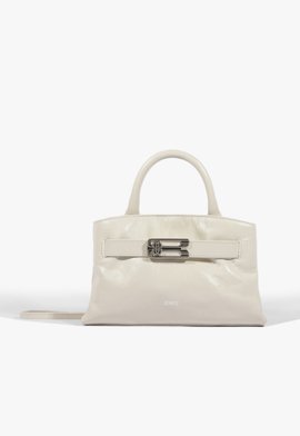 Bolsa Hobo Média Heather Couro Branca