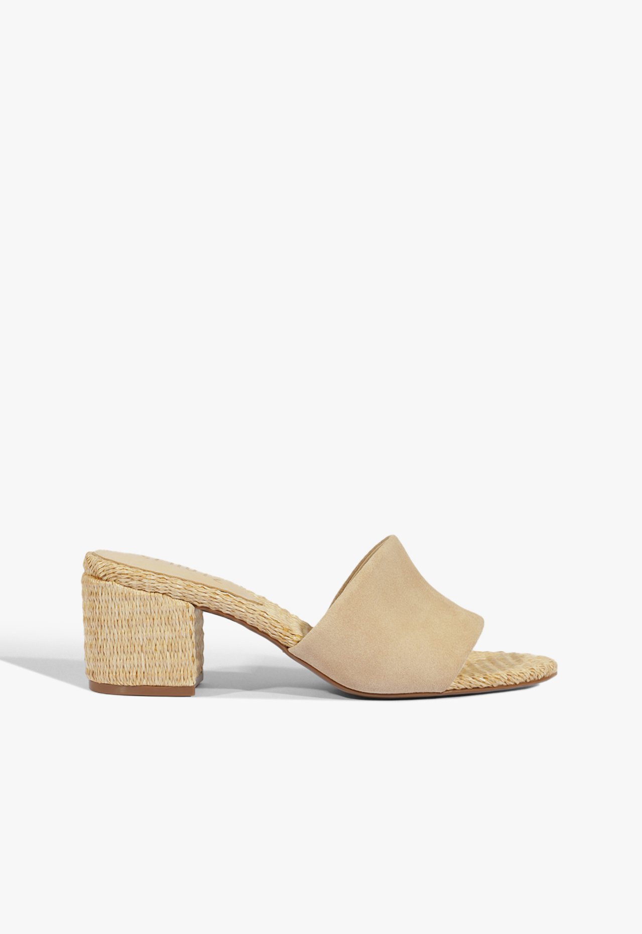 Vista 2 Tamanco Salto Bloco Natural Couro Bege | Schutz Schutz BR Branco Schutz BR Branco