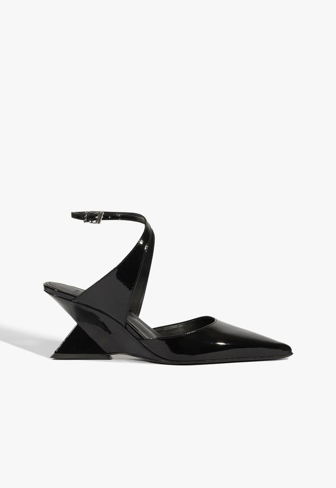 Slingback Couro Preto